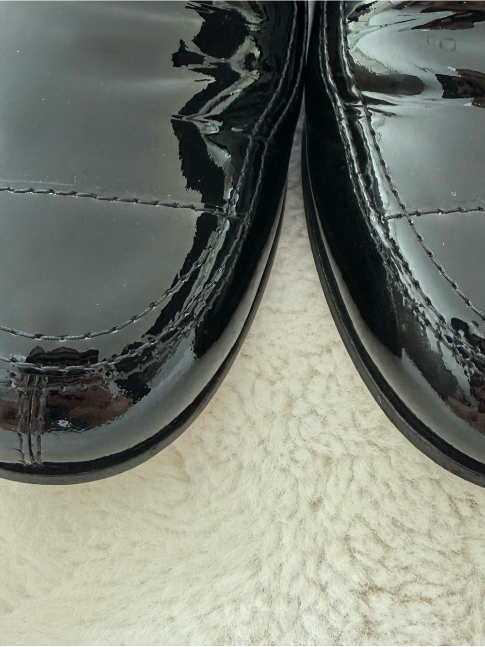 Chanel Lace Up Ankle Boots Black Patent Leather Block Heel CC 39 EU - Picture 10 of 10